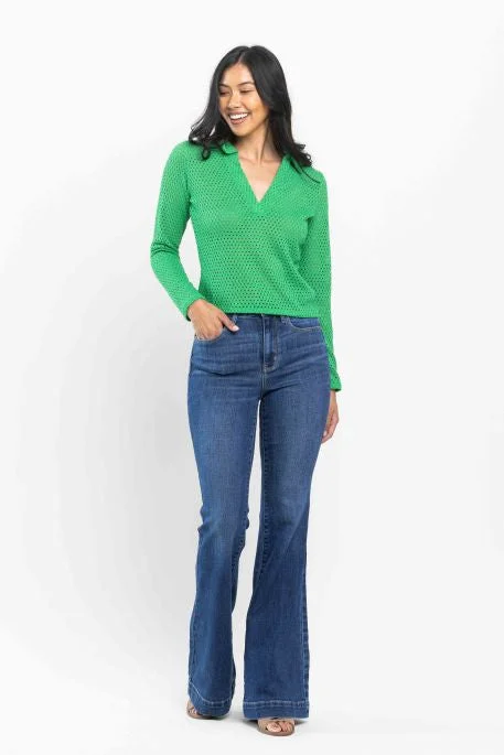Double-sided Wear Francesca Wide Hem Flare Jeans