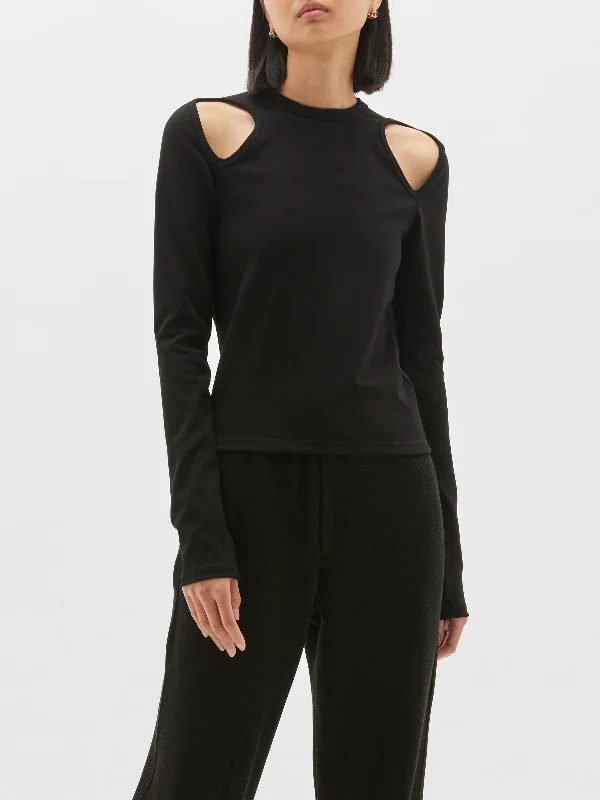 Creative Prints italian jersey cut out sleeve top