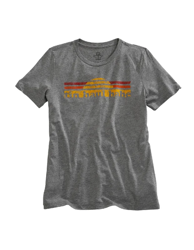 Stylish Comfort Tin Haul Womens Heather Grey Cotton Blend Babe S/S T-Shirt