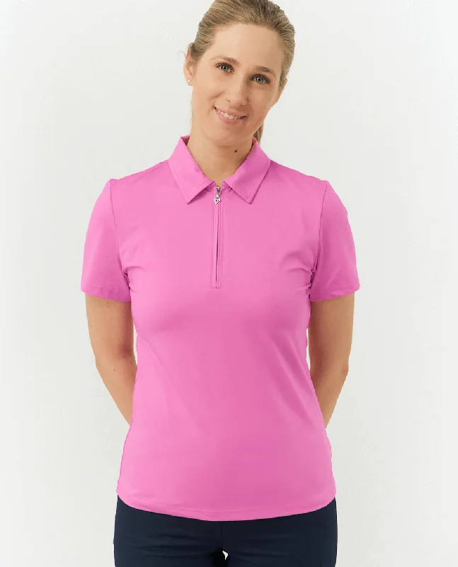 Exquisite Tailoring PURE GOLF Christina Cap Sleeve Polo 010 Candy Pink