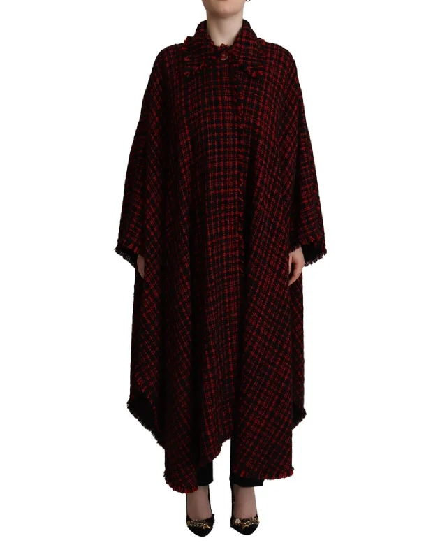 Cozy Dress Dolce & Gabbana  Red Tweed Cape for Women