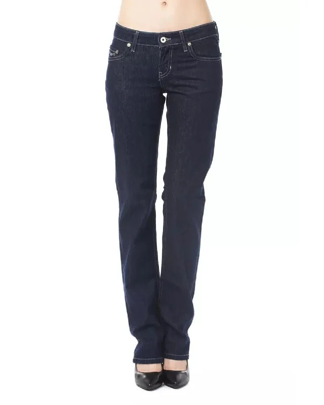 Lazy Style Ungaro Fever Women's Blue Cotton Jeans & Pant - W32 US
