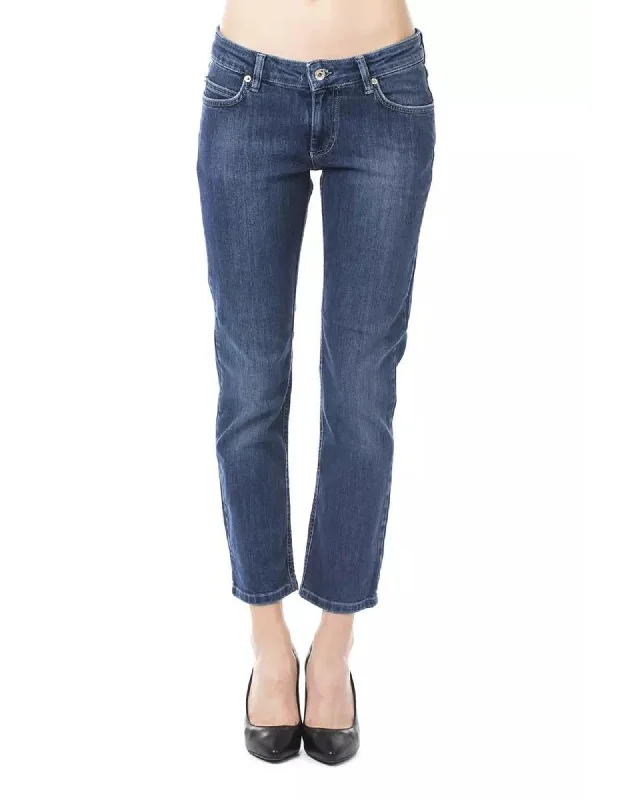 Classic Ungaro Fever Women's Light Blue Cotton Jeans & Pant - W36 US