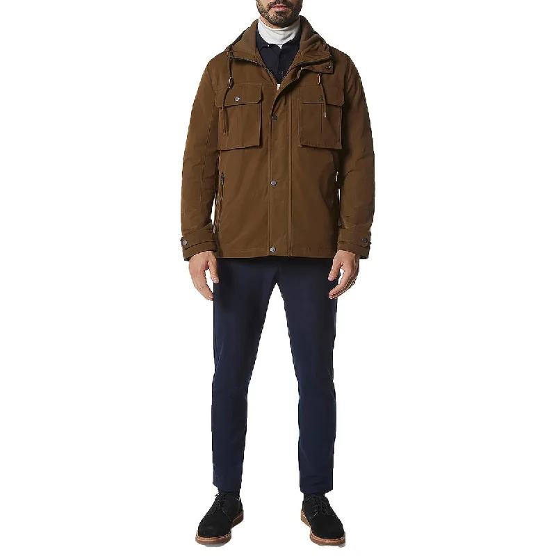 Layered Comfort Andrew Marc Womens Hooded  Trucker Jacket