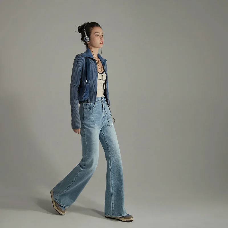 End Of The Year Basic Washed Bootcut Jeans