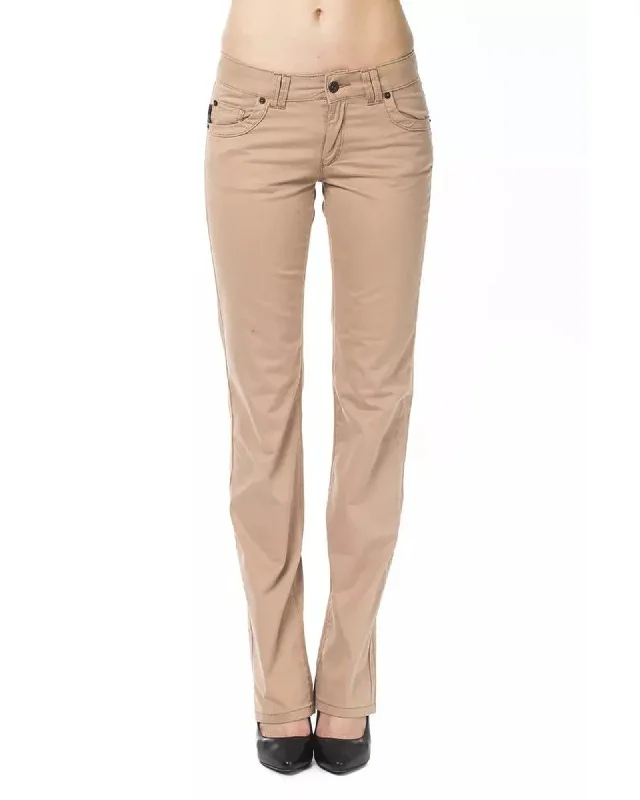 High-quality Fabrics Ungaro Fever Women's Beige Cotton Jeans & Pant - W30 US