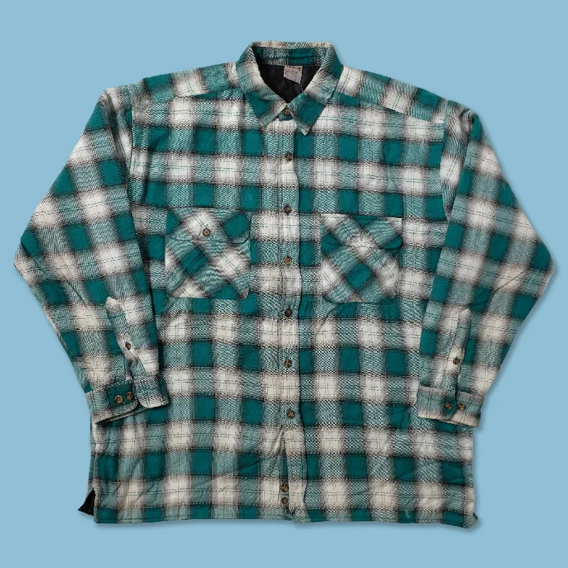 Multifunctional Style Padded Flannell Jacket Large
