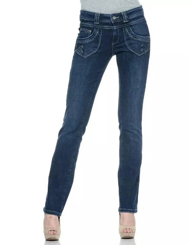 Cool Summer Ungaro Fever Women's Blue Cotton Jeans & Pant - W30 US