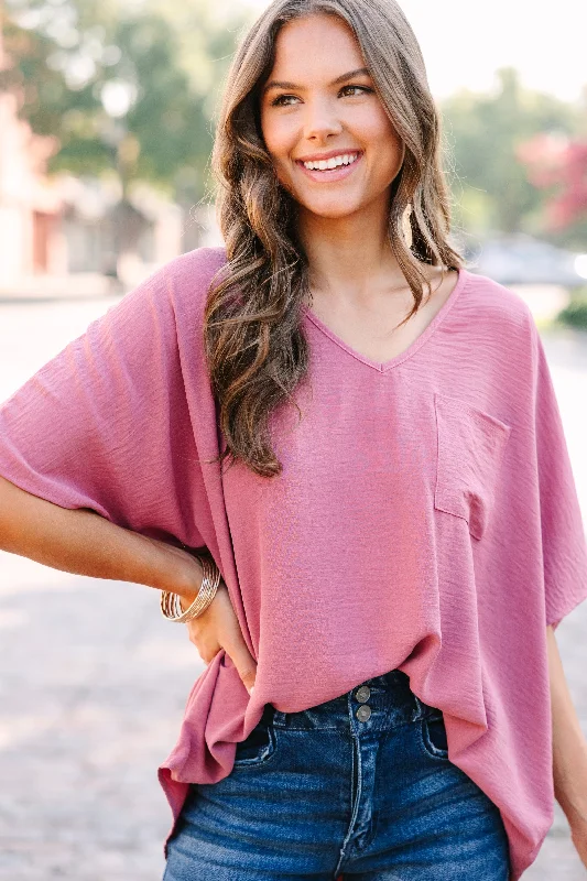 Trendy Wear Couldn't Be Better Mulberry Pink Top