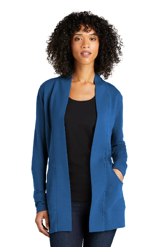 Sports And Leisure Port Authority Womens Microterry Snag Resistant Long Sleeve Cardigan Sweater - Aegean Blue Sports And Leisure Port Authority Womens Microterry Snag Resistant Long Sleeve Cardigan Sweater - Aegean Blue