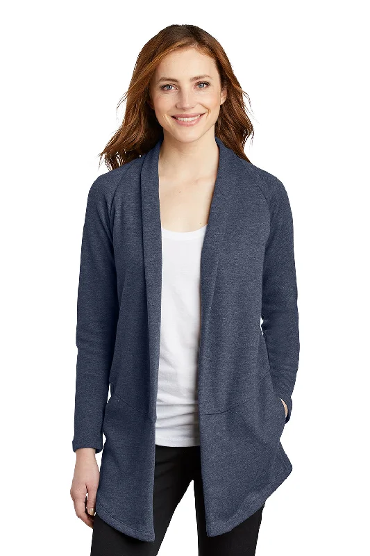 Celebrity Picks Port Authority Womens Long Sleeve Cardigan Sweater - Heather Estate Blue Celebrity Picks Port Authority Womens Long Sleeve Cardigan Sweater - Heather Estate Blue