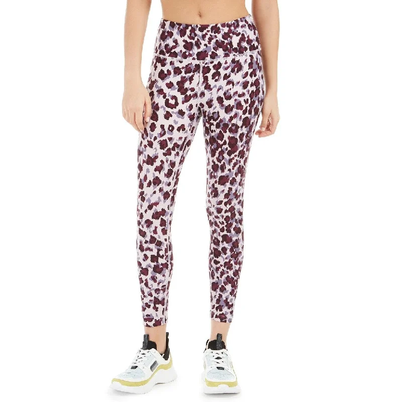 Simple Style Calvin Klein Women's Leopard Print High-Waist Leggings Purple Size Small Simple Style Calvin Klein Women's Leopard Print High-Waist Leggings Purple Size Small