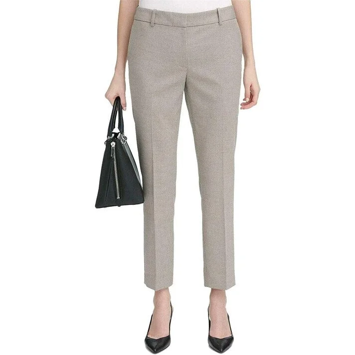 Lace Design Calvin Klein Women's Modern Fit Novelty Pant Beige Size 10"