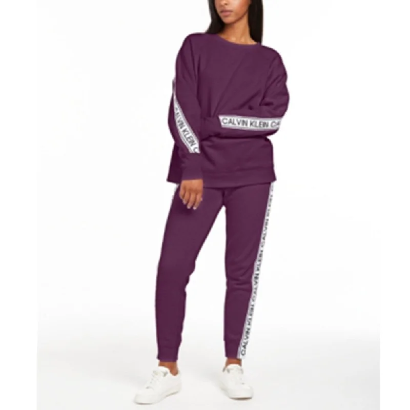 Exquisite Fabrics Calvin Klein Women's Performance Vintage Logo Sweatshirt Purple Size 2 Extra Large - 2X-Large Exquisite Fabrics Calvin Klein Women's Performance Vintage Logo Sweatshirt Purple Size 2 Extra Large - 2X-Large