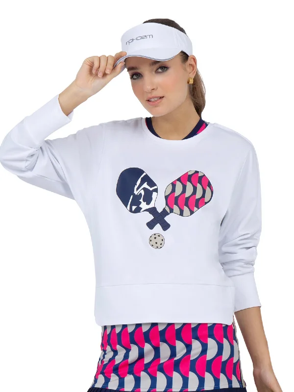 Relaxed Tops Camila Performance Sweatshirt - Pickleball Print