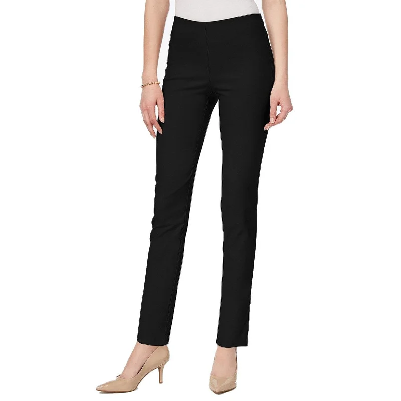 Slim Fit Charter Club Women's Chelsea Tummy Control Skinny-Leg Ankle Pants Black Size 8 - 8"