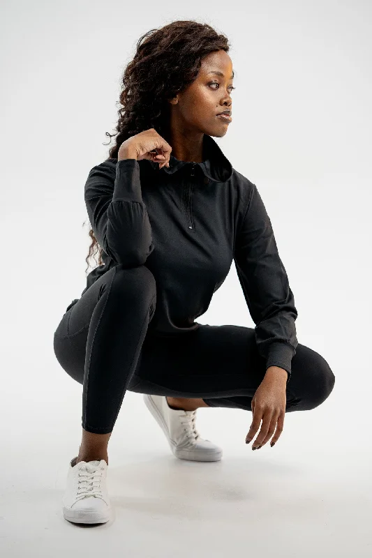 End Of The Year Active Walking Top Black