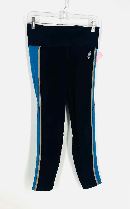 Soft Touch Free People Size M/L Bk/Br/Bl Stripe NEW Activewear Pants