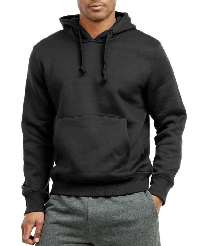 Sports And Leisure KNOCKER MEN'S HEAVY WEIGHT FLEECE HOODED SWEATSHIRT (HD1000_BLACK)