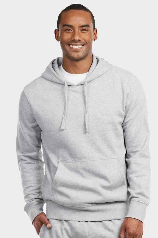 Basic Version ET TU MEN'S LIGHTWEIGHT FLEECE PULLOVER HOODIE (HD1020E_H.GRY)