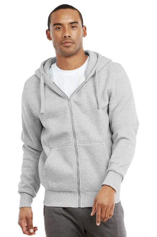 Simple Matching KNOCKER MEN'S HEAVY WEIGHT FLEECE ZIPPER HOODIE JACKET (HD2000_H.GRY)