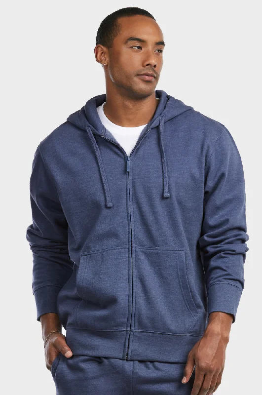Comfy Pants ET TU MEN'S LIGHTWEIGHT FLEECE ZIPPER HOODIE (HD2020E_NV-MRL)