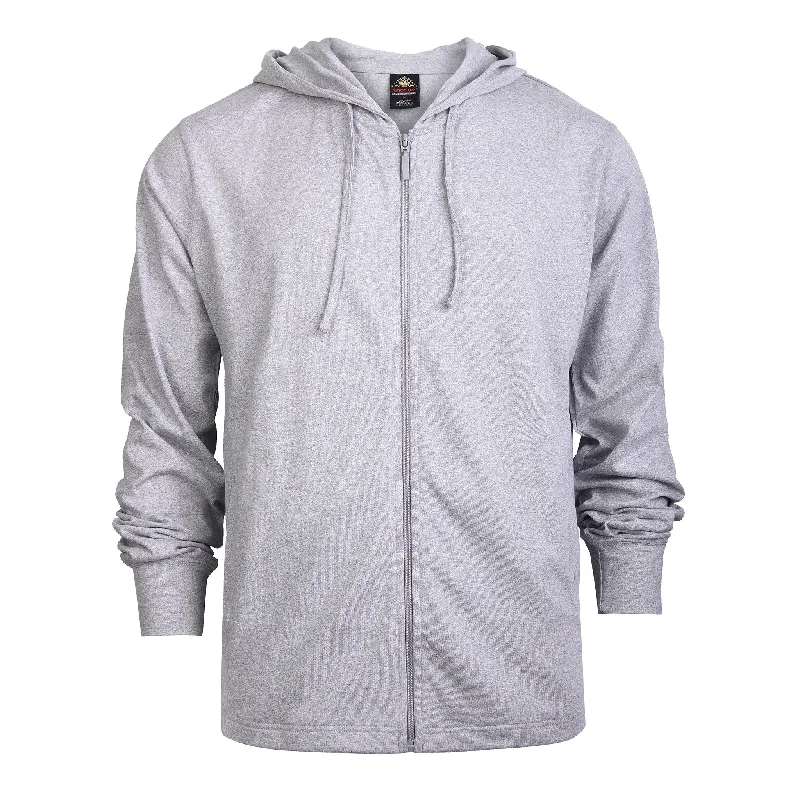 Warm Comfort KNOCKER MEN'S COTTON JERSEY HOODIE JACKET (HD4100_H.GRY)