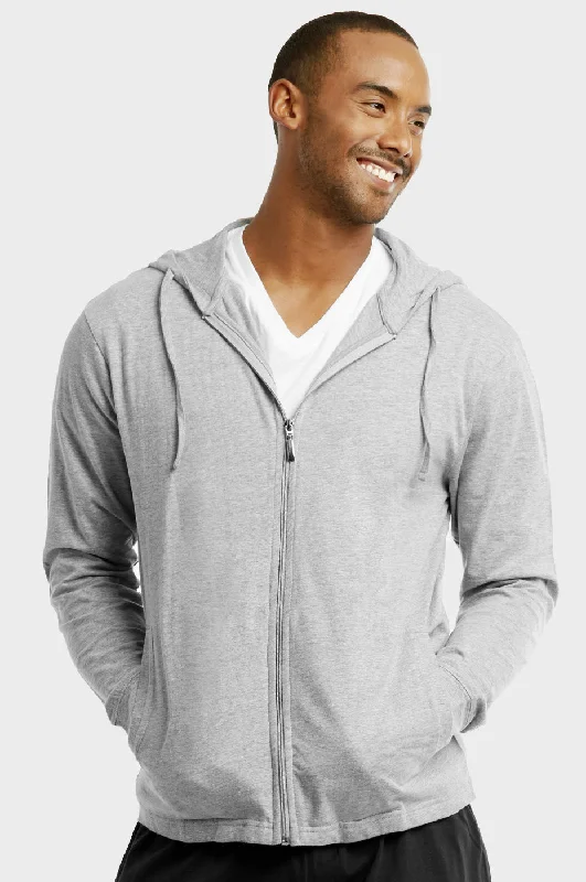 Ethnic Style ET TU MEN'S COTTON JERSEY HOODIE JACKET (HD4100E_H.GRY)