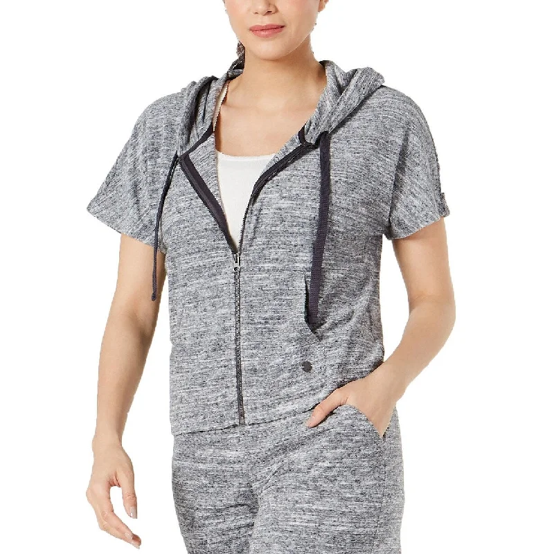 Soft Comfort Ideology Women's Cropped Hoodie Grey Size 2 Extra Large - XX-Large