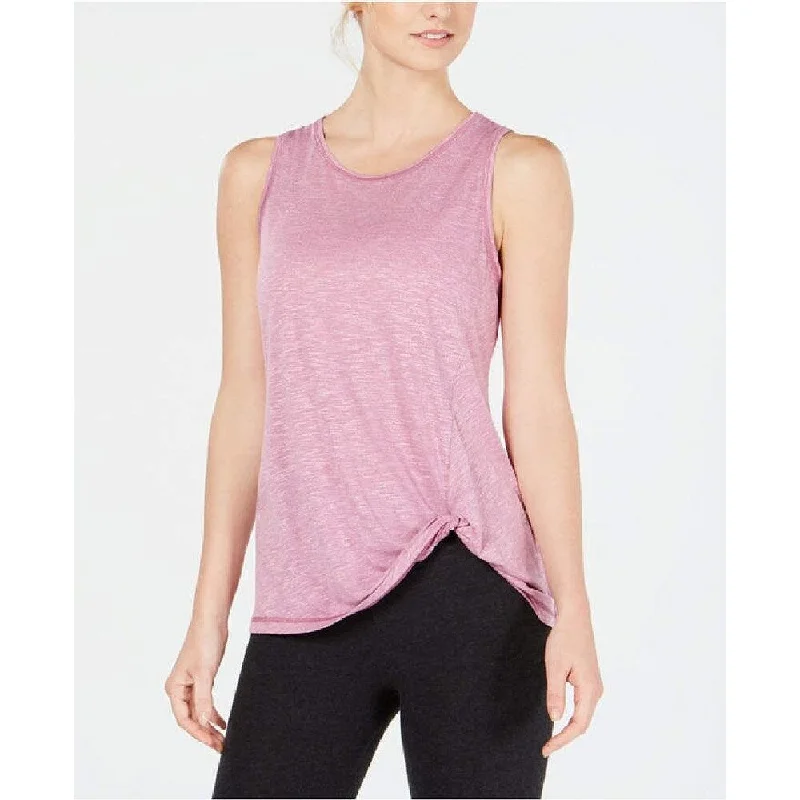 Fashionable Prints Ideology Women's Ideology Knot-Front Tank Top Shimmer Pink Size Medium - Light Pink Fashionable Prints Ideology Women's Ideology Knot-Front Tank Top Shimmer Pink Size Medium - Light Pink