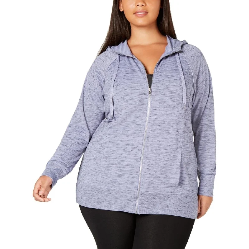 Cozy Fit Wear Ideology Women's Plus Fitness Workout Hoodie Purple Size Extra Large - X-Large