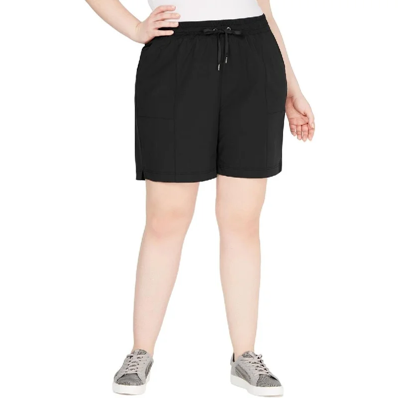 Comfortable And Cold-proof Ideology Women's Plus Size Woven Shorts Black Size 2 Extra Large - XX-Large Comfortable And Cold-proof Ideology Women's Plus Size Woven Shorts Black Size 2 Extra Large - XX-Large