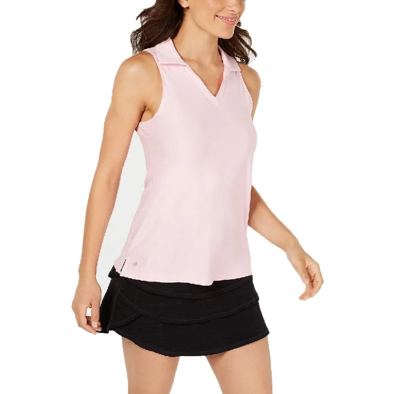 Comfortable Fashion Ideology Women's Sleeveless Polo Rose Shadow Size Extra Small - X-Small Comfortable Fashion Ideology Women's Sleeveless Polo Rose Shadow Size Extra Small - X-Small