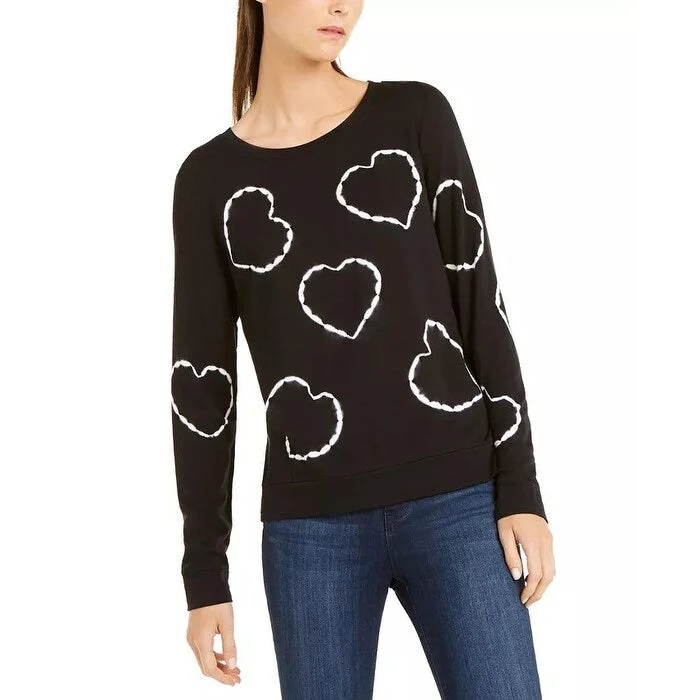 Cozy Vibes INC International Concepts Women's Printed Tie Dyed Hearts Sweatshirt Black Size Small Cozy Vibes INC International Concepts Women's Printed Tie Dyed Hearts Sweatshirt Black Size Small