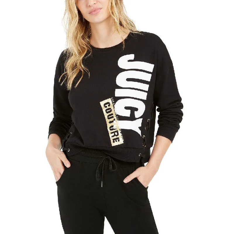 Classic And Versatile Juicy Couture Women's Bold Logo Sweatshirt Black Size Medium