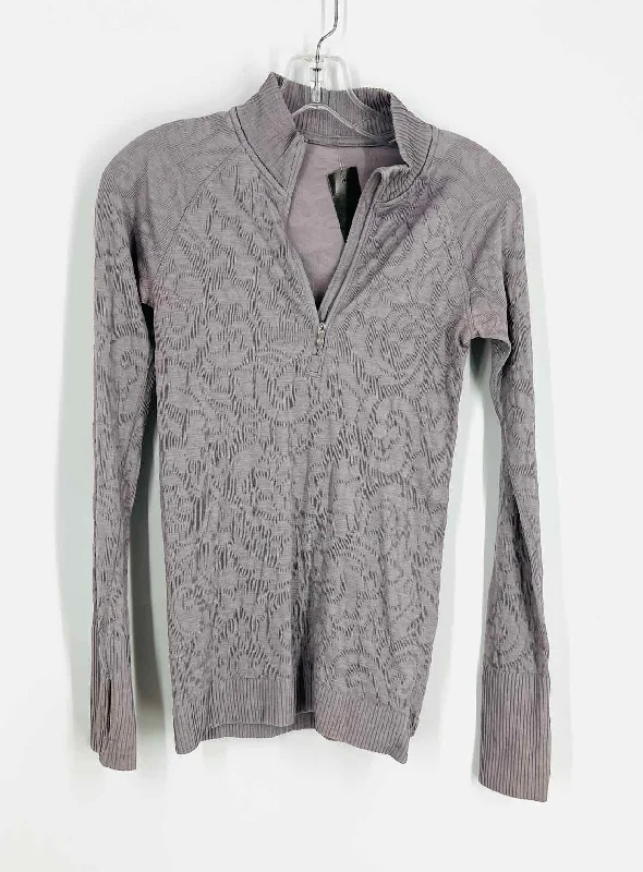Easy Fashion Lululemon Athletica Size S ? Pewter Zipper Textured Activewear Pullover Easy Fashion Lululemon Athletica Size S ? Pewter Zipper Textured Activewear Pullover