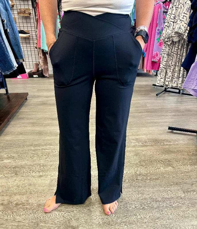 Cozy Layers "Making Memories" Crossover Wide Leg Pant