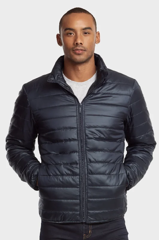 New Design ET|TU MEN'S PUFF JACKET (MPJ200E_NAVY)