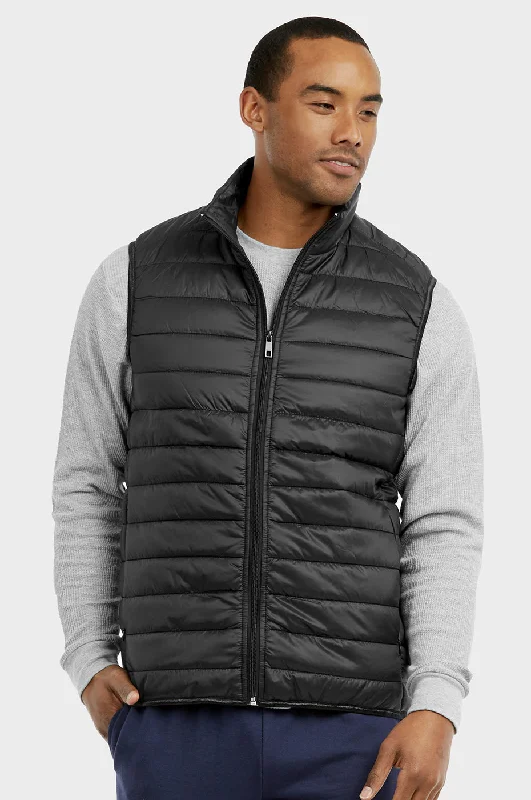 Retro Design ET|TU MEN'S LIGHTWEIGHT PUFFER VEST (MPV200E_BLACK)