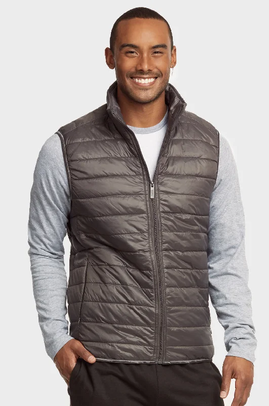 Luxury Customization ET|TU MEN'S LIGHTWEIGHT PUFFER VEST (MPV200E_GREY)