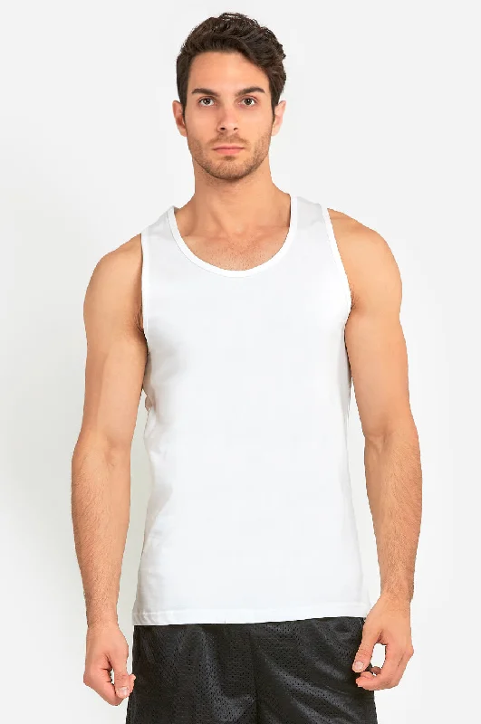 Wandering freely KNOCKER MEN'S HEAVY TANK TOP (MT200_WHITE)