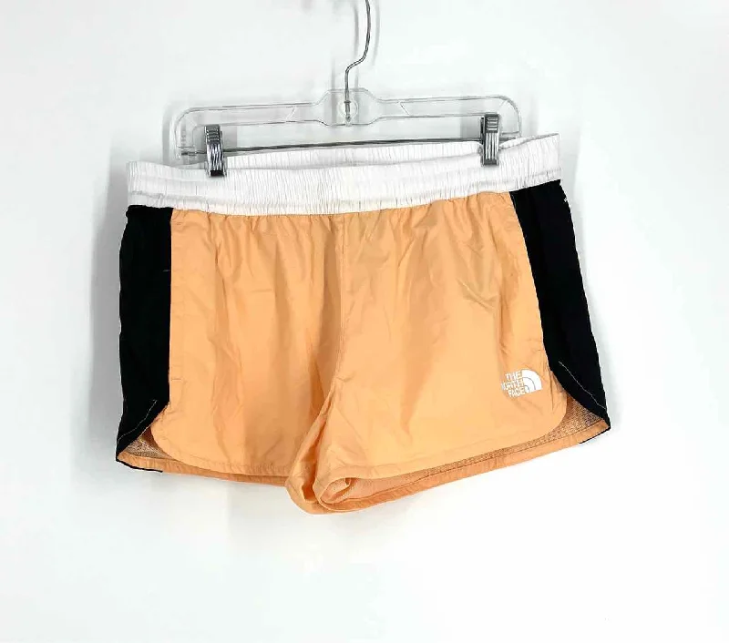 Stylish Casuals North Face Size L Bk/Or/Wh Color Block NEW Activewear Shorts