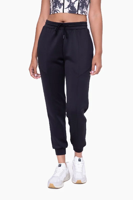 Comfortable down "Peaceful Day" Black Joggers