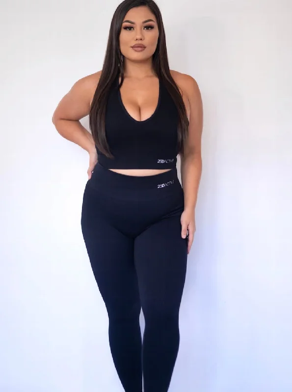 Dynamic Fashion Ribbed 2.0 Full Length Legging (Midnight)