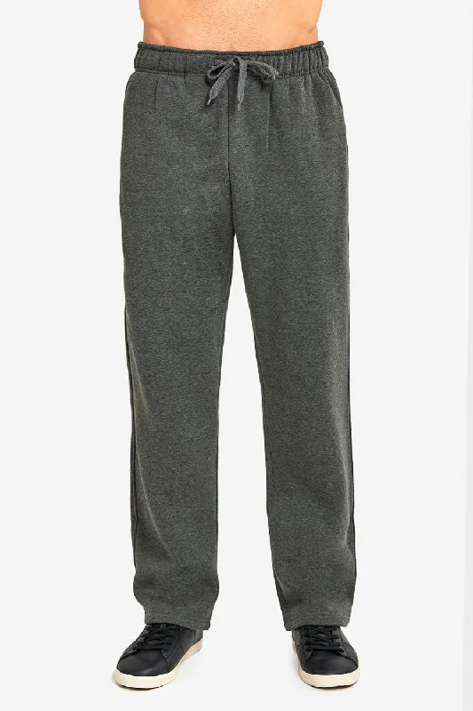 Celebrity Style KNOCKER MEN'S HEAVY WEIGHT FLEECE SWEATPANTS (SP1000_CH/GR)