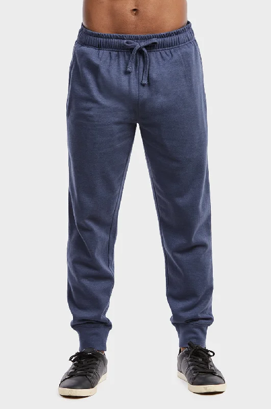 Urban Style ET TU MEN'S LIGHTWEIGHT FLEECE JOGGER PANTS (SP1120E_NV-MRL)
