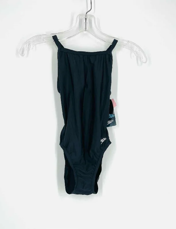 Layered Style Speedo Size 26=2 Black Open Back NEW Swimwear Swimsuit