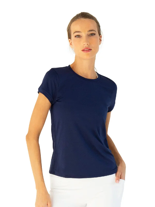 Design Perception Sustainable Harper Short Sleeve Crew Neck - Ink/Sand