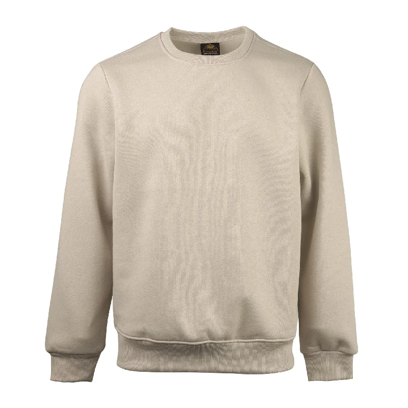 Luxury Temperament KNOCKER MEN'S HEAVY WEIGHT FLEECE SWEATSHIRT (SWS1000_BEIGE)