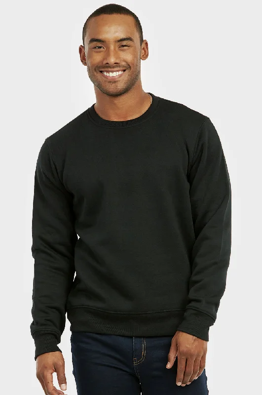 College Style KNOCKER MEN'S HEAVY WEIGHT FLEECE SWEATSHIRT (SWS1000_BLACK)